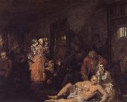 William Hogarth Prodigal son in the madhouse Spain oil painting artist